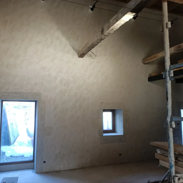 Enduit intérieur rustique