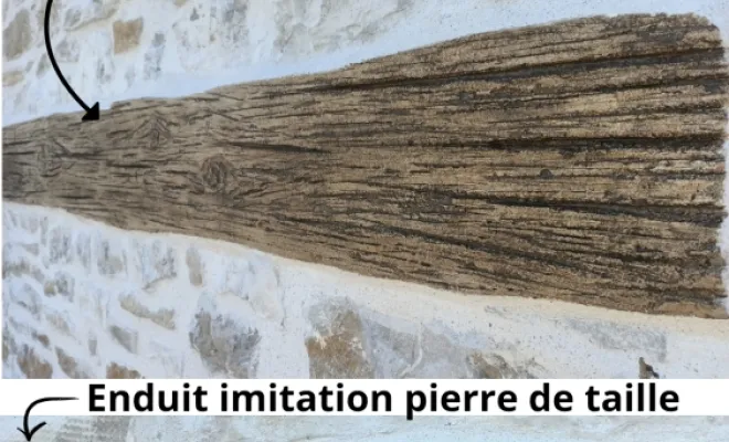 Enduit imitation bois vieilli